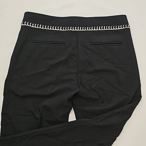 Bebe Waist Stitching  Cuffed Hem Cropped Trouser Pants size 4 - Picture 2 of 10